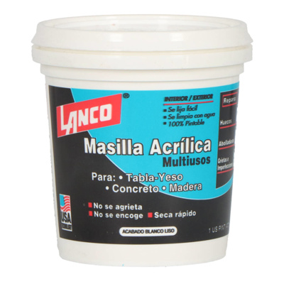 MASILLA LANCO SC-101-6 SPACKLING 16 OZ ACRILICA EXTERIOR/INTERIOR