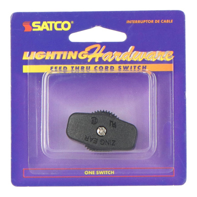 SWITCH SATCO S70-814 NEGRO CABLE LAMPARA