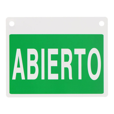 LETRERO BEST VALUE F08137  ABIERTO-CERRADO 6 X 8 CM 