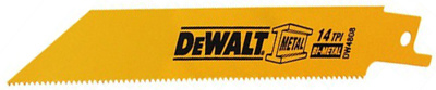SEGUETA RECIPROCA DEWALT DW4808-2 METAL/GOMA/FIBRA 14DPPX6" EMPAQUE DE 2