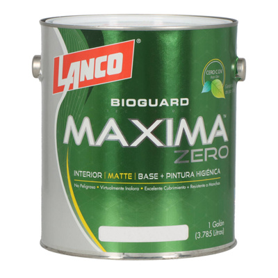 BASE LANCO MA-3520-4 MAXIMA ZERO FLAT ACRILICA BLANCO 1 GL INTERIOR +COLORANTE