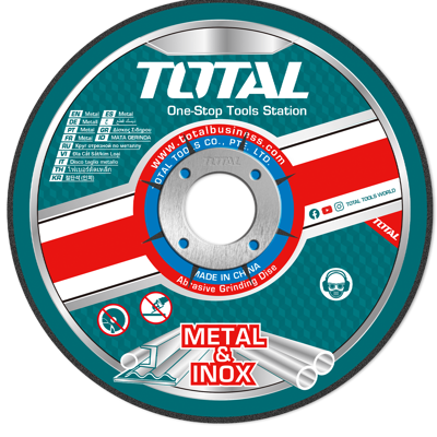 DISCO CORTE TOTAL TAC2192302 METAL/INOX CONCAVO 9X5/64X7/8" 230X1.9X22.2MM 